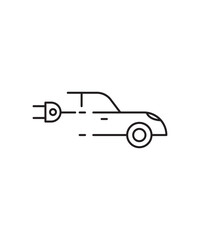 electric car icon, vector best line icon.