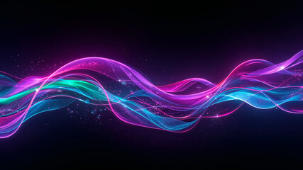 Fototapeta premium Neon Digital Waves