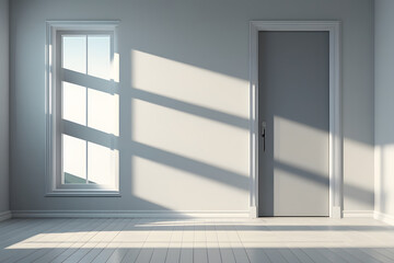 realistic window and tree branch shadow with light blur on transparent background,Summer sunlight and shadow overlay effect