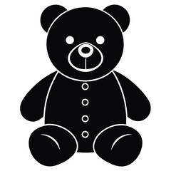 baby shower teddy bear vector icon