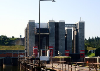Ship Lift Lüneburg - Scharnebeck at the Canal Elbe Seitenkanal, Lower Saxony
