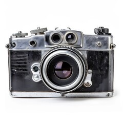 Vintage camera, front view, showing signs of age (2)