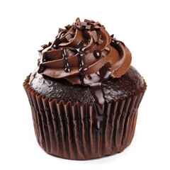 Rich, chocolate cupcake with dripping frosting