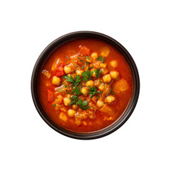 Delicious and Aromatic Chickpea and Vegetable Stew in a Rustic Bowl