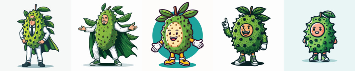 Fototapeta premium VECTOR MAN WEARING COSTUM SOURSOP