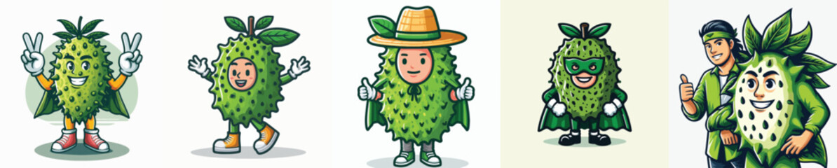 VECTOR MAN WEARING COSTUM SOURSOP