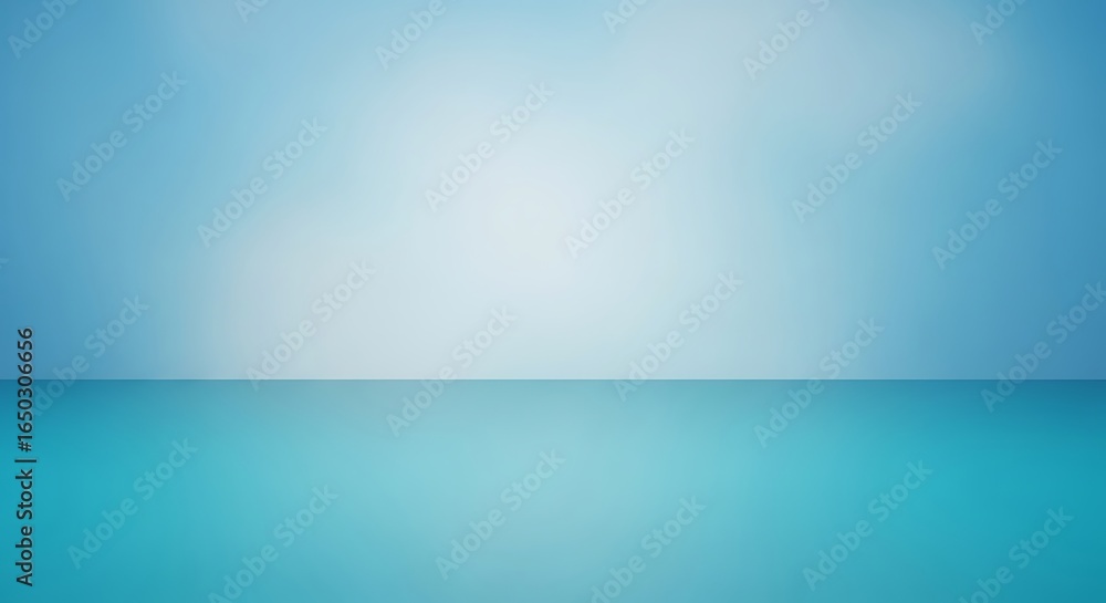 Aufkleber serene azure space with soft gradient backdrop and clean horizon line element