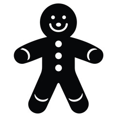 gingerbread man vector icon