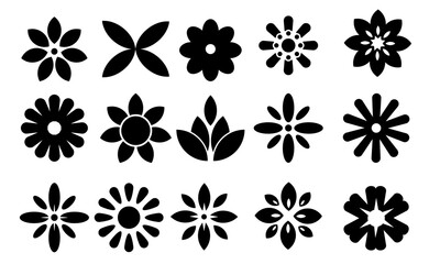 Obraz premium Decorative Flower and Floral Icons