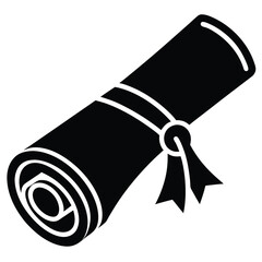 graduation scroll vector icon
