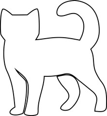 Minimalist cat line art vector  perfect for Halloween, logos, and elegant animal-themed designs.