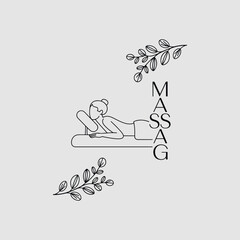 massage logo design vector 