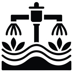 irrigation system vector icon