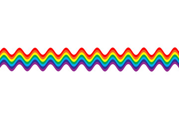 abstract rainbow curve wave shape on transparent background graphic element for banner, poster and web design
