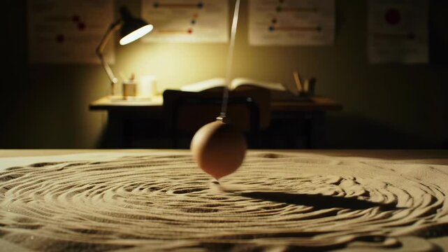 Pendulums Dance: Creating Intricate Patterns in Sand a Study in Motion.