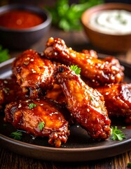 Delicious glazed chicken wings (1)