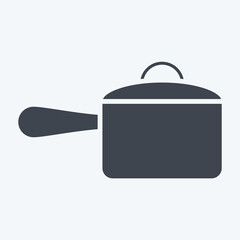 Icon Saucepan. related to Kitchen Utensils symbol. glyph style. design editable