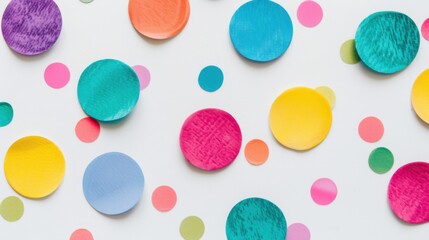 Abstract Geometric Textures: Bright, Colorful Illustrations with Dots & Shapes