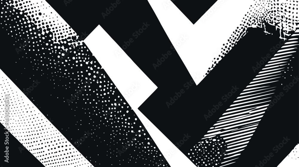 Poster seamless vector pattern with black and white abstract square symbols creates a unique logo design