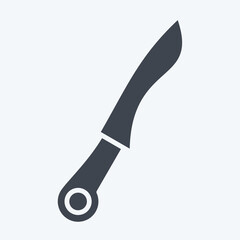 Icon Knife. related to Kitchen Utensils symbol. glyph style. design editable