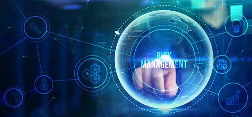 Risk Management and Assessment for Business Investment Concept. Business, Technology, Internet and network concept.