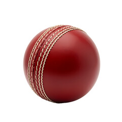 Red Cricket Ball: Close-up View of a Classic Cricket Ball