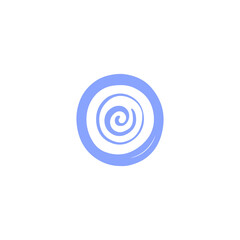 Concentric Blue Circles on White Background A Minimalist Design with Gradient Effects and Depth The doodle