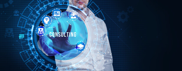 Business, Technology, Internet and network concept. Consulting Expert Advice Support Service.