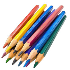Colorful pencils clustered