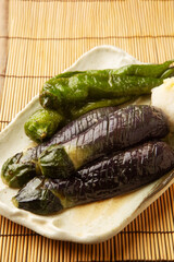 茄子と万願寺とうがらしの揚げ浸し