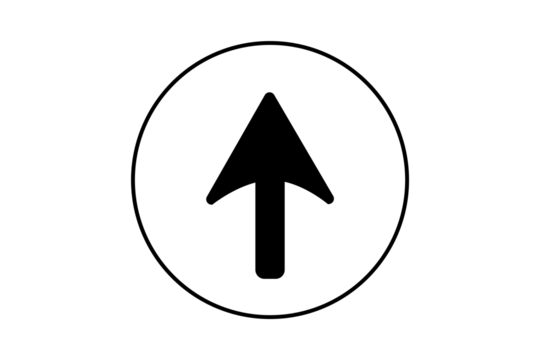 black arrow icon upward direction on transparent background png file type