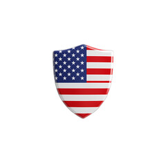 Obraz premium American Shield: USA Flag Protection Icon
