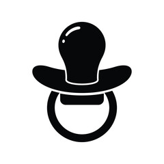 Baby pacifier icon vector illustration soothing nipple infant soother child comfort newborn care