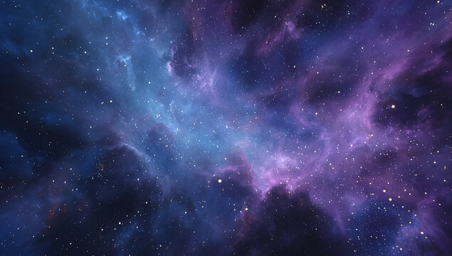 360 degree equirectangular projection space background with nebula and stars, environment map. HDRI spherical panorama