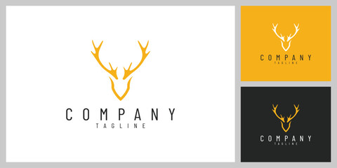 WildCrown &ndash; Elegant Deer Antlers Emblem Inspired by Nature and Adventure
