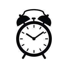 Retro alarm clock vector illustration vintage timekeeper wake up call classic bedside timepiece morning reminder icon