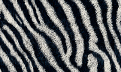 Realistic zebra striped pattern fur