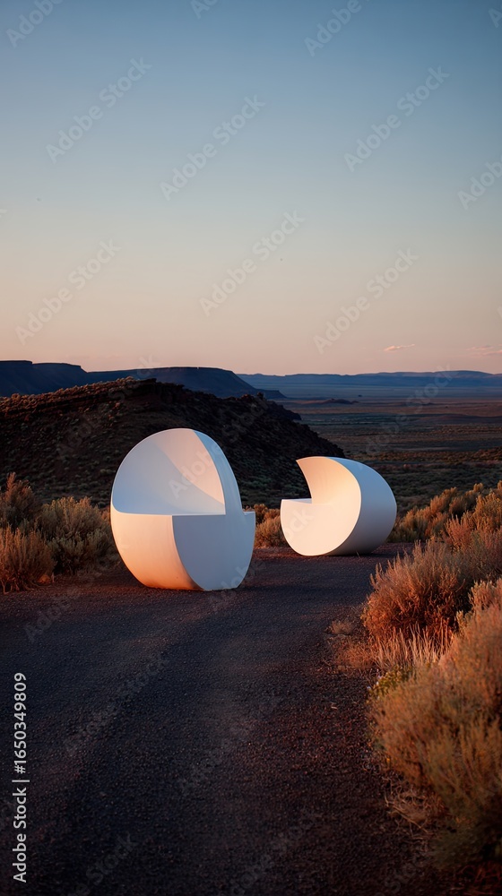 Poster spherical structures at dusk