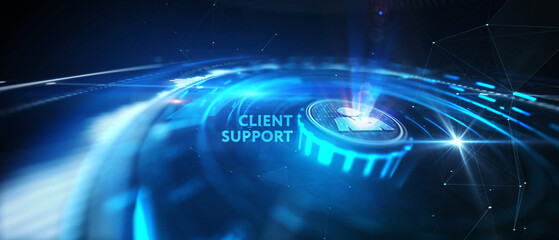 Business, Technology, Internet and network concept. Technical Support Center customer service. 3d illustration