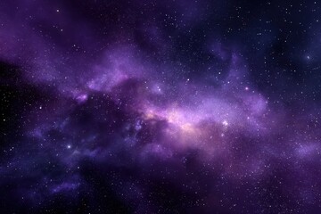 Obraz premium Stunning abstract representation of a starry purple space, filled with vibrant shining stars creating a mesmerizing cosmic atmosphere