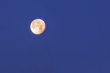 moon against the evening sky full moon