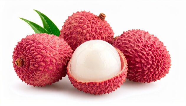 lychee isolated on white background