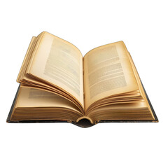 Fototapeta premium Open book, aged pages, light gold tones