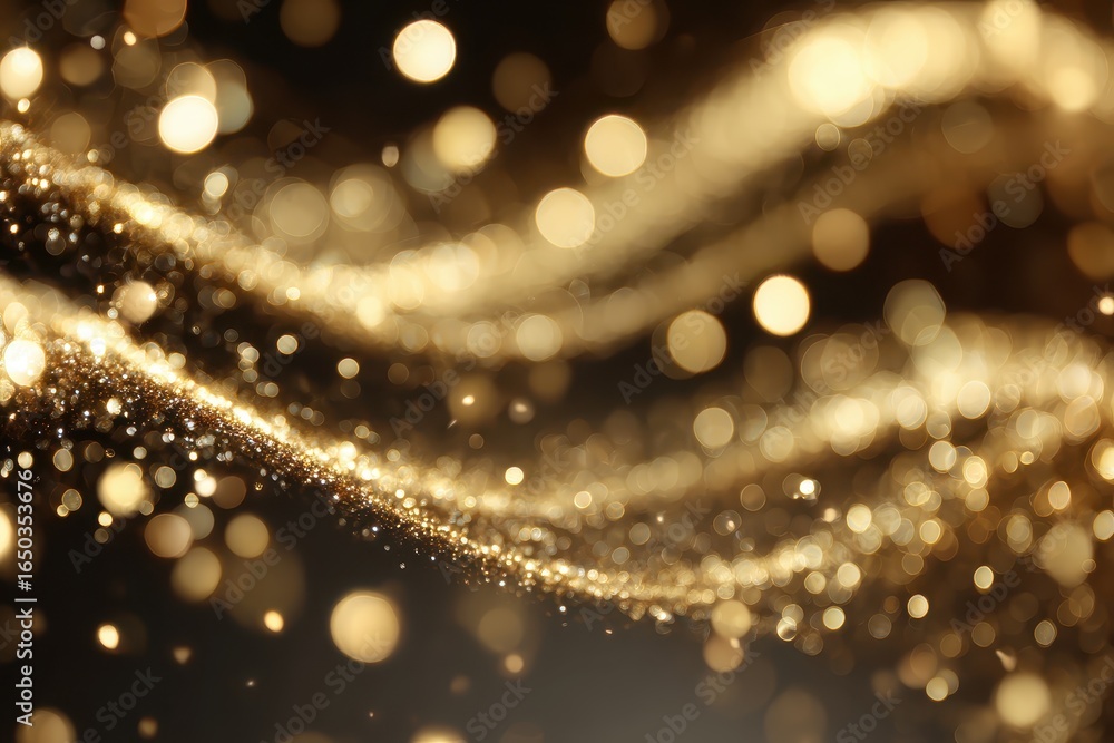 Aufkleber gold background with shimmering bokeh effects creating a mesmerizing atmosphere filled with warm ton