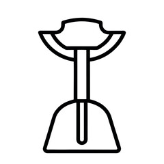 Shovel outline icon on white background tool digging