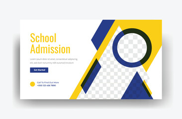 Modern School Admission YouTube Thumbnail Template