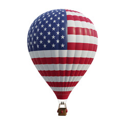 American Flag Hot Air Balloon: Patriotic Aerial View
