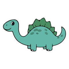 Fototapeta premium Cute and Adorable Cartoon Dinosaur Icon and Sticker, Cute dinosaur design, Prehistoric dinosaur