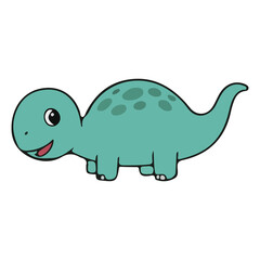 Obraz premium Cute and Adorable Cartoon Dinosaur Icon and Sticker, Cute dinosaur design, Prehistoric dinosaur