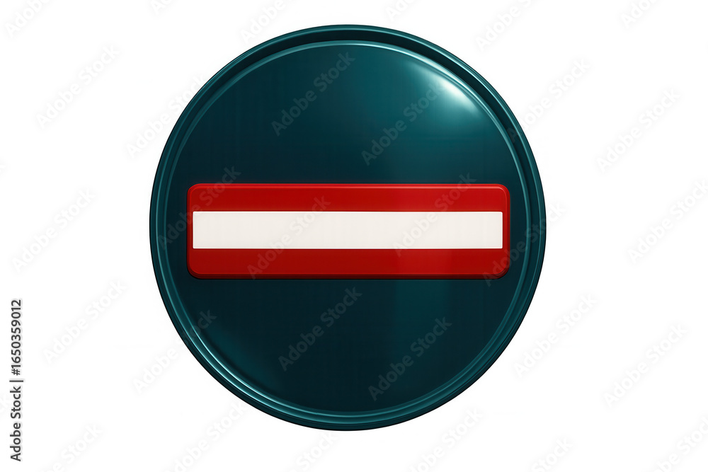 Fototapete minus symbol button on transparent background, showcasing numerical subtraction with clean 3d graphi